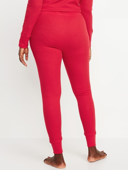 Image number 6 showing, High-Waisted Waffle Pajama Leggings