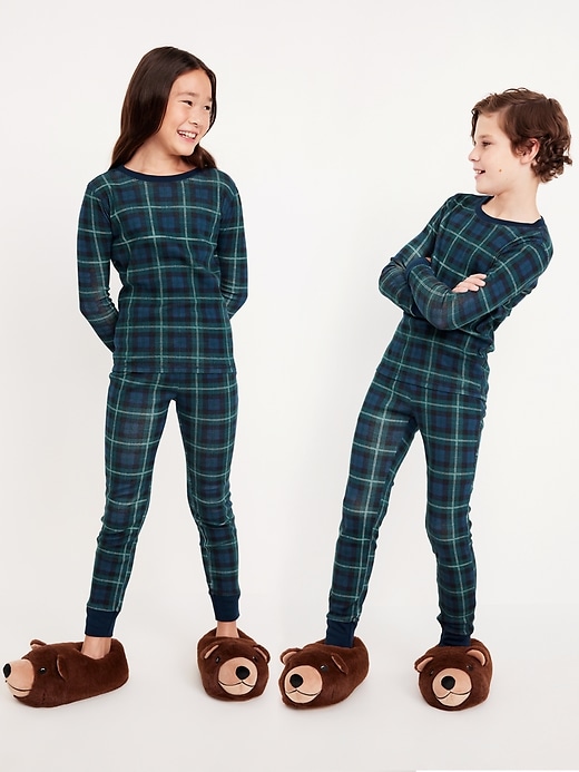 View large product image 1 of 4. Gender-Neutral Graphic Snug-Fit Pajama Set for Kids