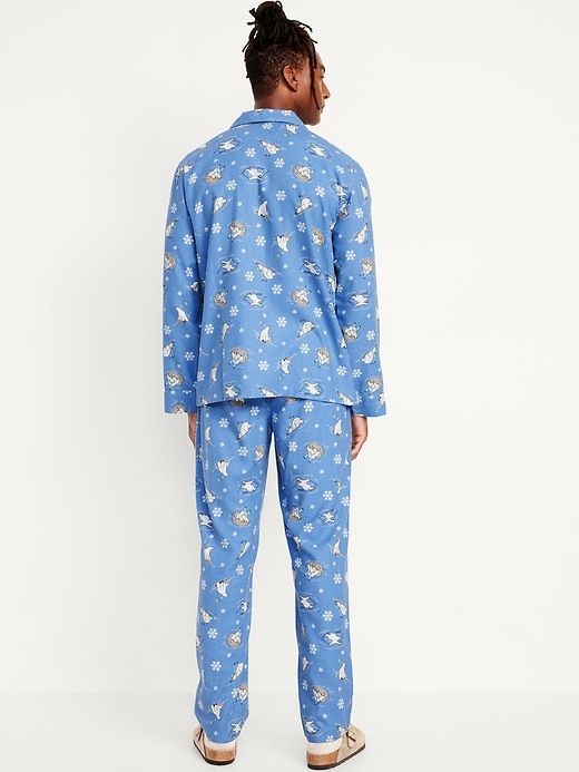 Image number 2 showing, Printed Flannel Pajama Set