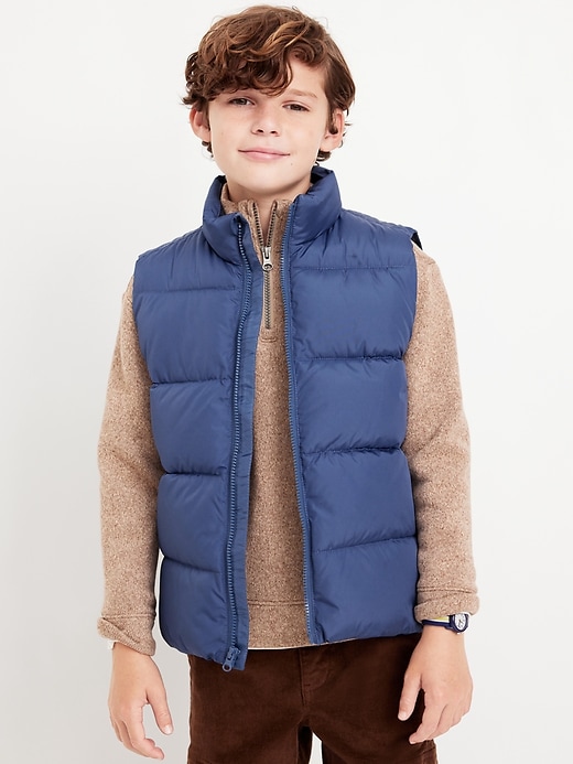 View large product image 1 of 3. Water-Resistant Quilted Puffer Vest for Boys