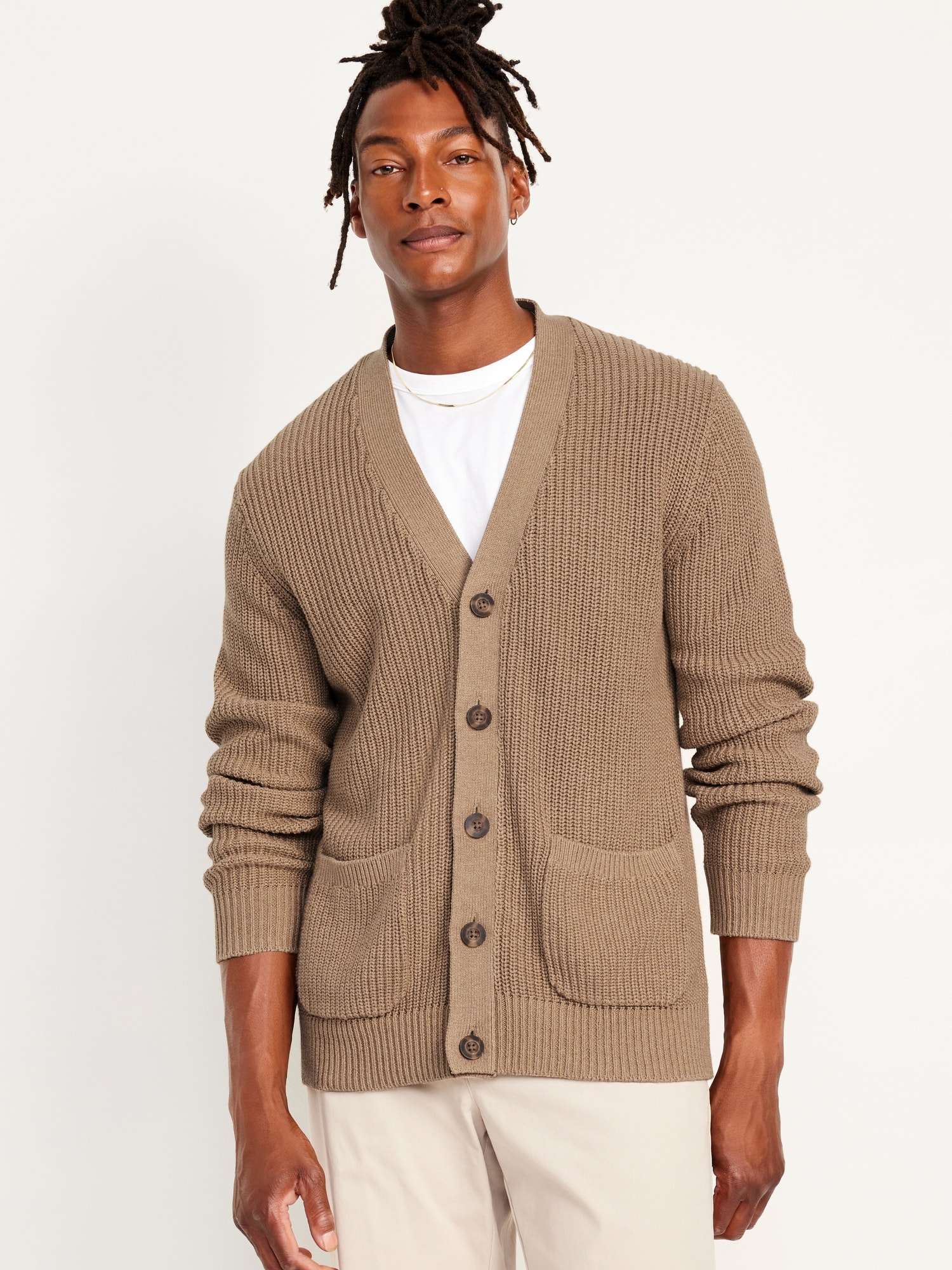 Runcati Mens Shawl Collar Cardigan Sweaters Button Down Open Front