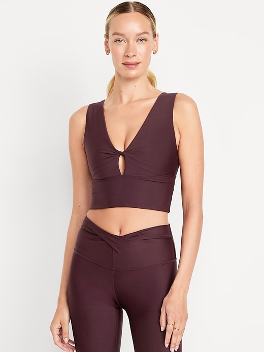 Image number 1 showing, Light Support PowerSoft Twist Longline Sports Bra