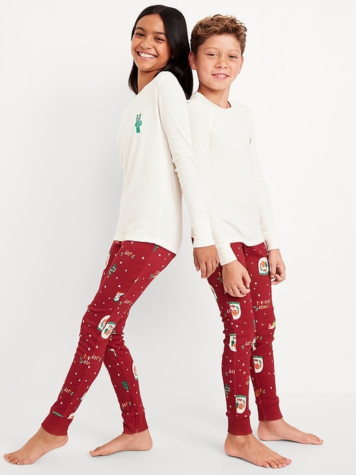 View large product image 1 of 4. Gender-Neutral Graphic Snug-Fit Pajama Set for Kids