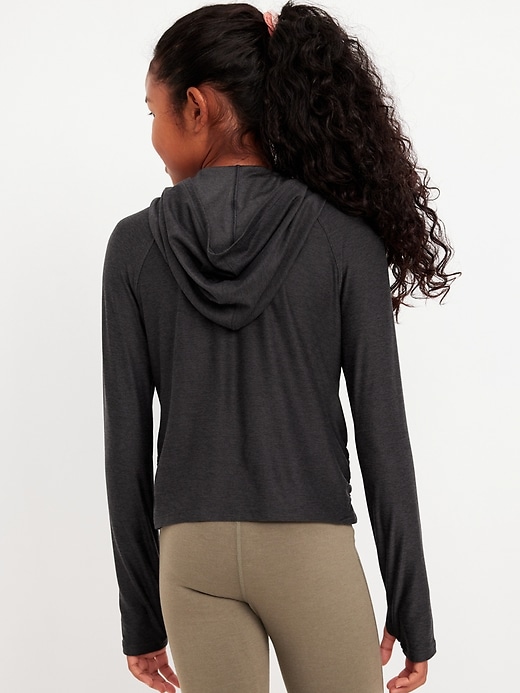 View large product image 2 of 5. CloudMotion Side-Ruched Hoodie for Girls