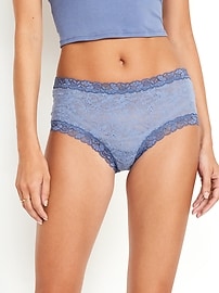 Image number 1 showing, Low-Rise Lace Hipster Underwear