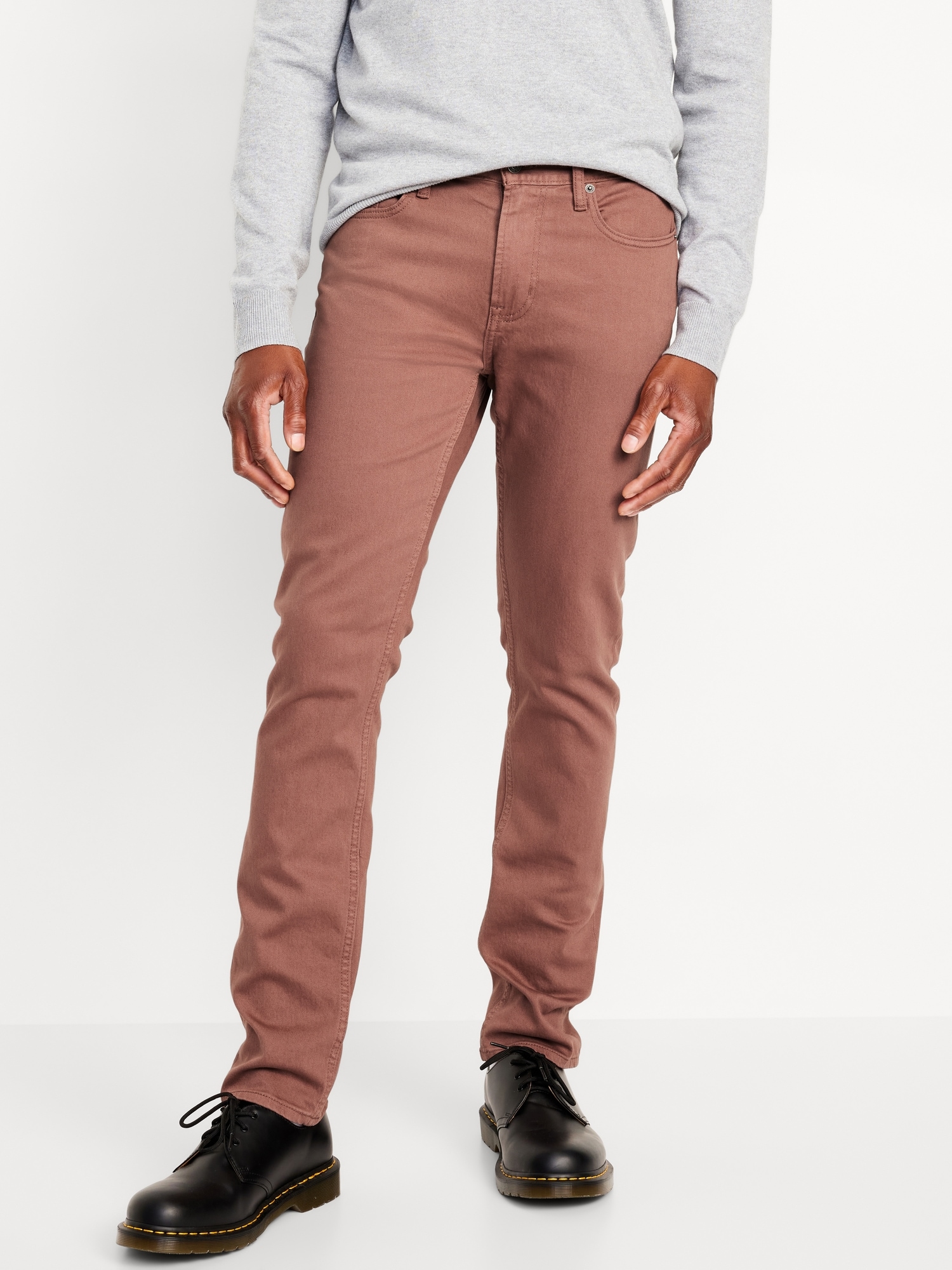 Slim Five-Pocket Pants - Orange