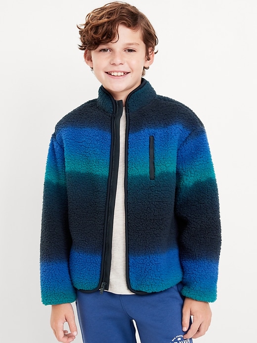 View large product image 1 of 4. Printed Full-Zip Sherpa Jacket for Boys