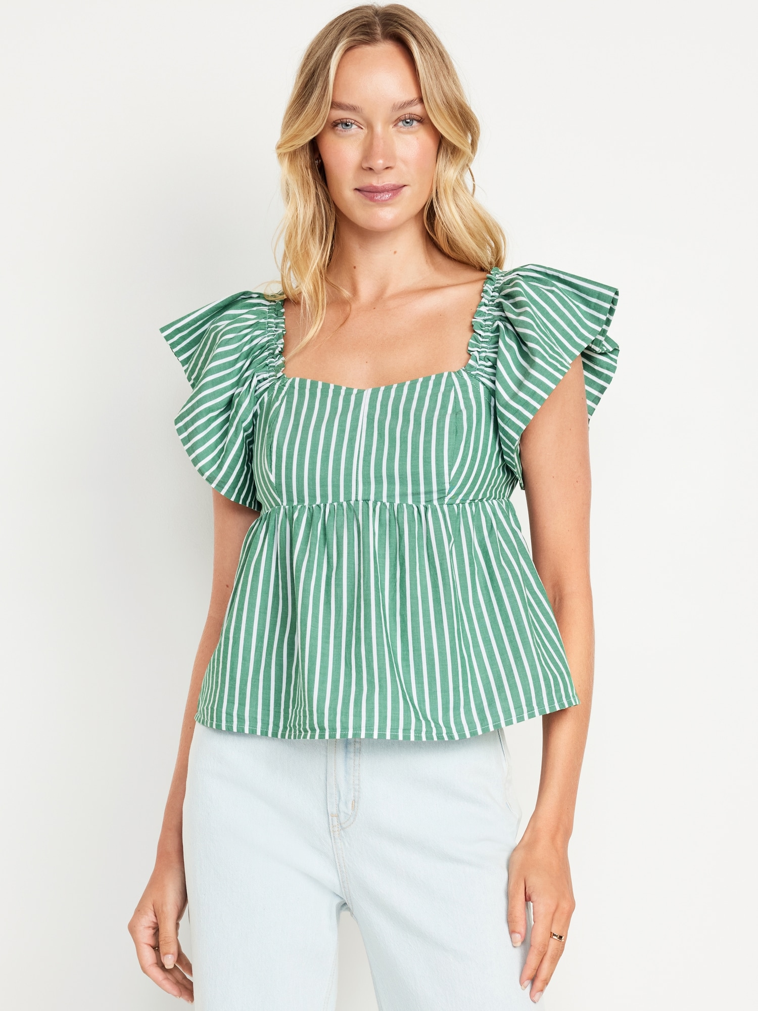 Flutter-Sleeve Top