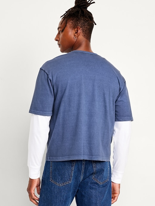 Image number 8 showing, Heavyweight Crop Crew-Neck T-Shirt