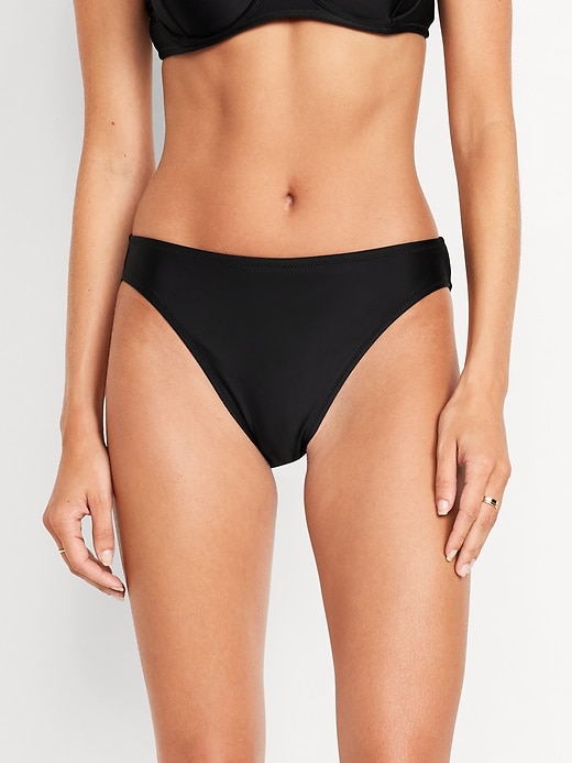 Image number 1 showing, Mid-Rise Bikini Swim Bottoms