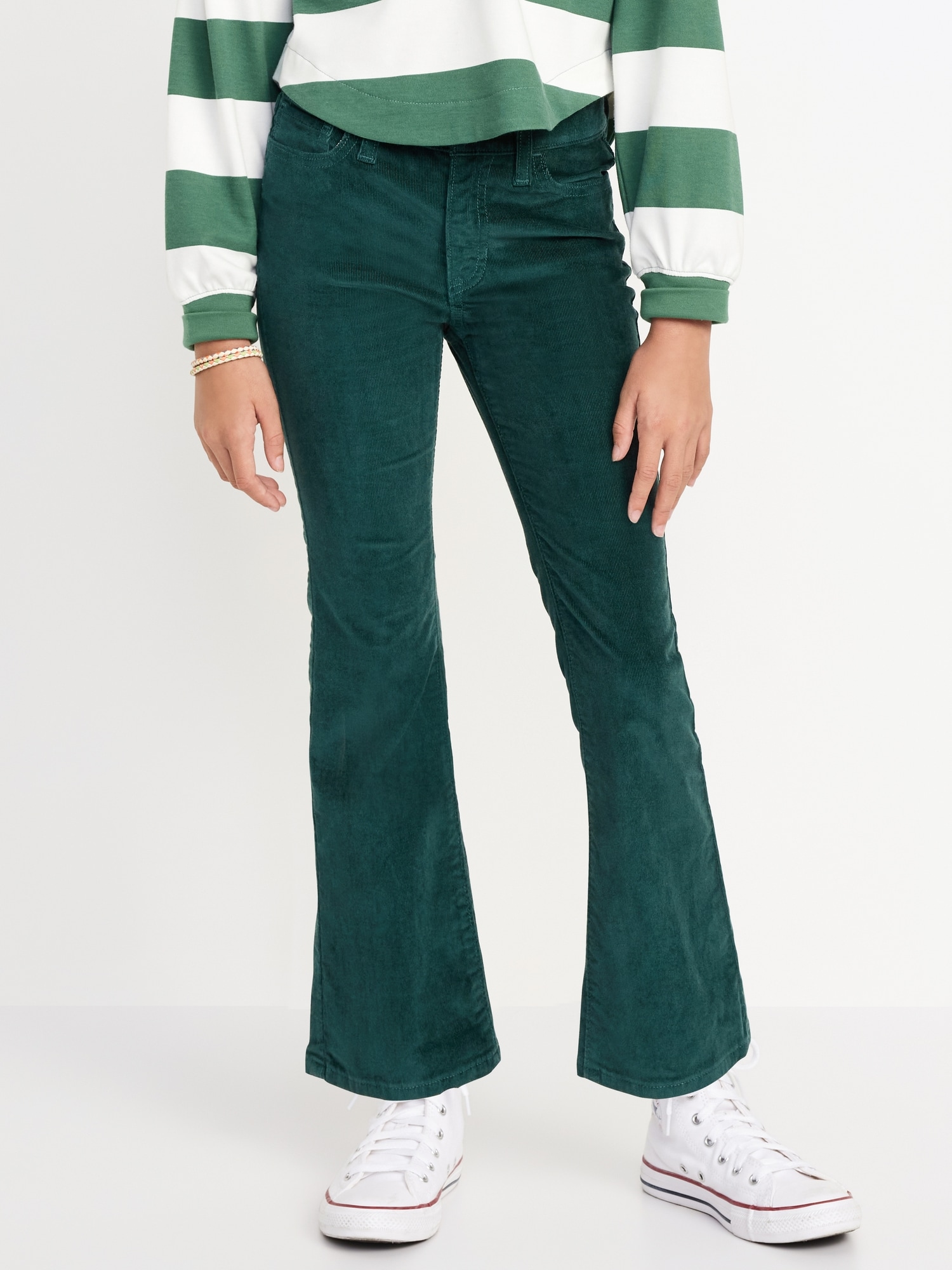 High-Waisted Corduroy Flare Jeans for Girls