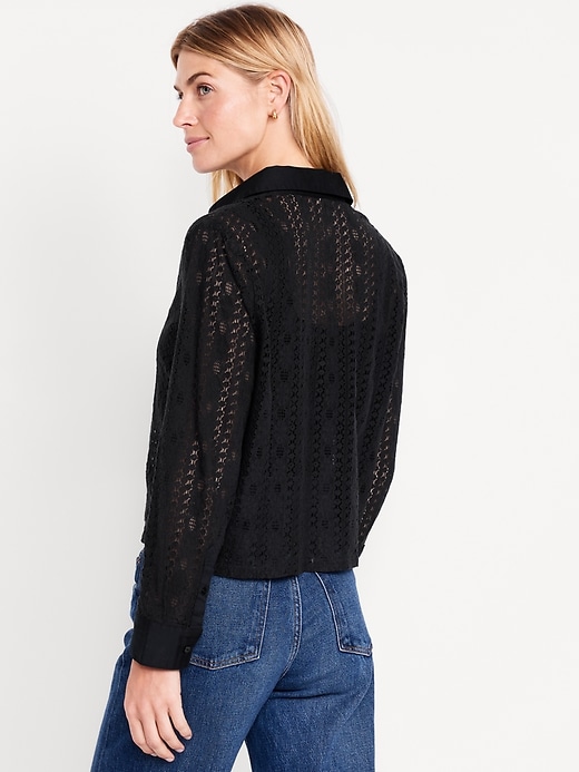 Image number 2 showing, Lace Button-Down Shirt