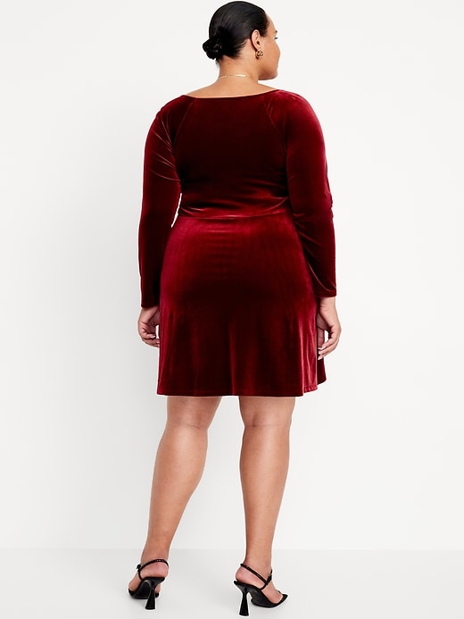 Image number 7 showing, Fit &amp; Flare Velvet Mini Dress