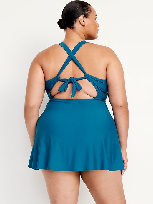 Image number 8 showing, V-Neck Swim Dress