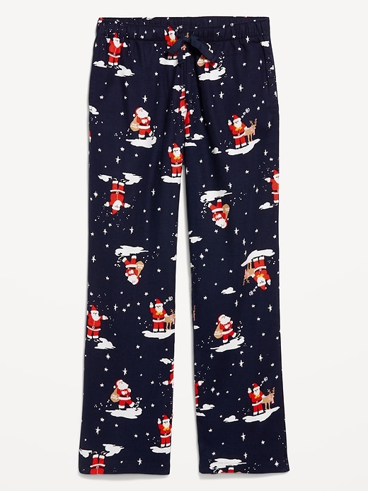 Image number 4 showing, Mid-Rise Printed Flannel Pajama Pants