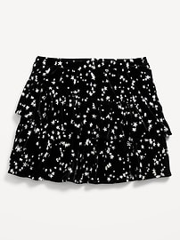 View large product image 4 of 4. Tiered Ruffled Velvet Skirt for Girls