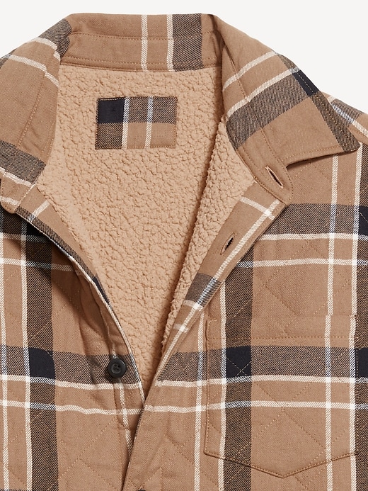 Image number 5 showing, Sherpa-Lined Quilted Shacket