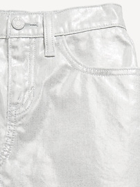 View large product image 5 of 5. High-Waisted Shiny Jean Skirt for Girls