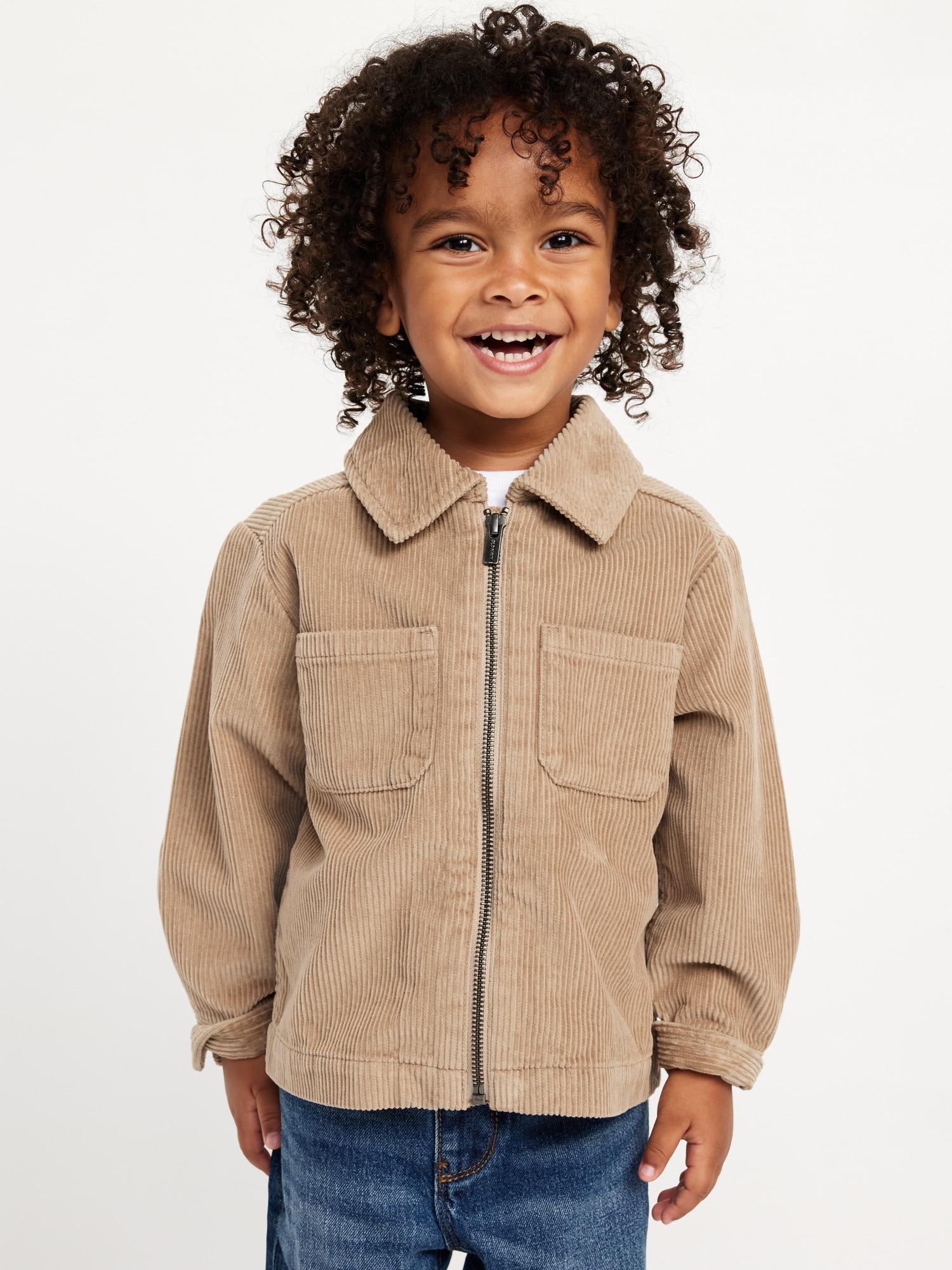 Corduroy Utility Zip-Front Jacket for Toddler Boys - Brown