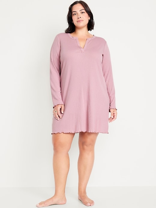 Image number 7 showing, Long-Sleeve Pointelle Nightgown