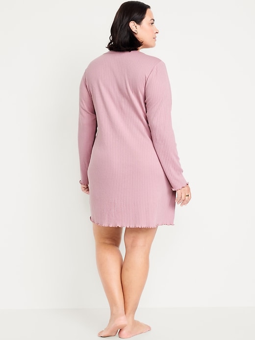 Image number 8 showing, Long-Sleeve Pointelle Nightgown