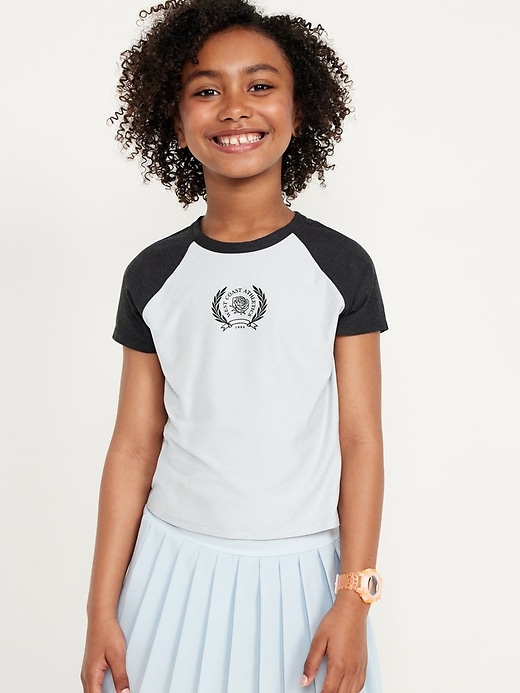 View large product image 1 of 4. CloudMotion Raglan-Sleeve T-Shirt for Girls