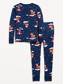 View large product image 3 of 4. Gender-Neutral Graphic Snug-Fit Pajama Set for Kids