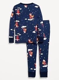 View large product image 3 of 4. Gender-Neutral Graphic Snug-Fit Pajama Set for Kids