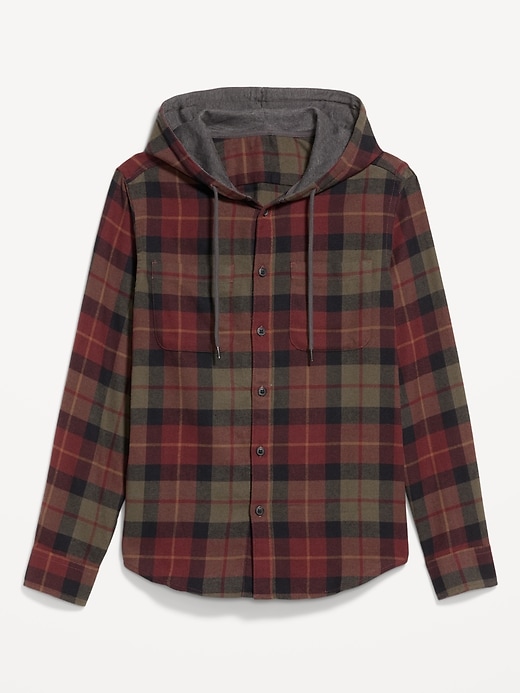 Image number 4 showing, Hooded Flannel Shirt