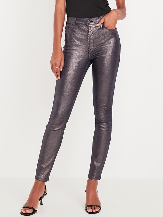 Image number 2 showing, High-Waisted Rockstar Super-Skinny Jeans