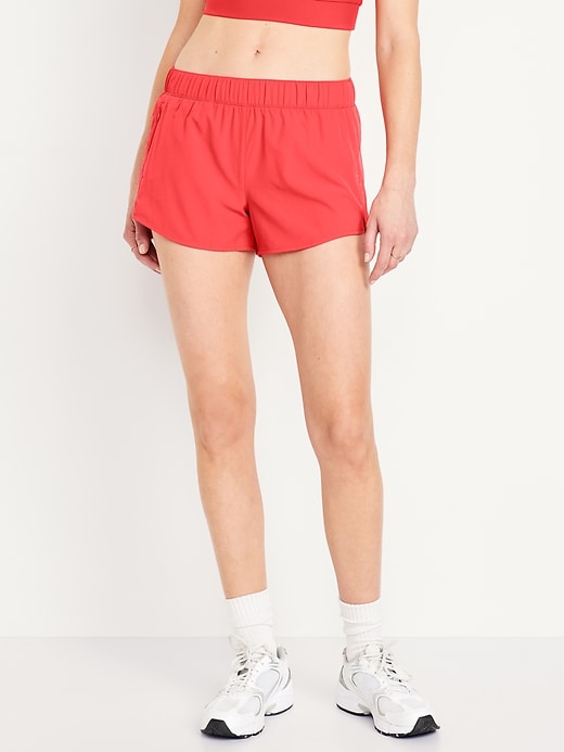 Image number 1 showing, Mid-Rise StretchTech Run Shorts -- 3-inch inseam