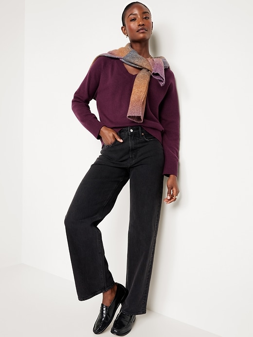 Image number 8 showing, SoSoft Loose V-Neck Sweater