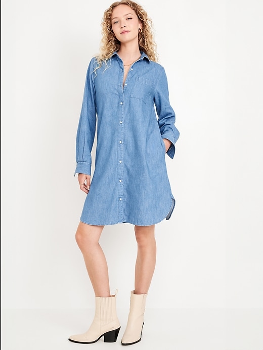 Jean Mini Shirt Dress | Old Navy