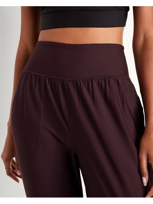 Image number 8 showing, High-Waisted PowerSoft Ribbed 7/8 Joggers