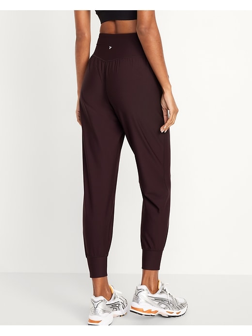 Image number 6 showing, High-Waisted PowerSoft Ribbed 7/8 Joggers