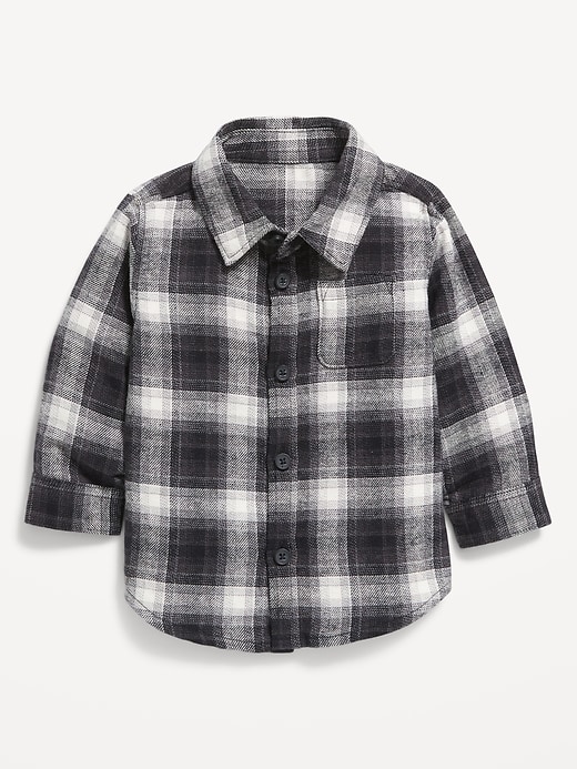 View large product image 1 of 1. Soft-Brushed Flannel Pocket Shirt for Baby