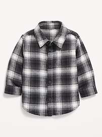 Image number 1 showing, Soft-Brushed Flannel Pocket Shirt for Baby