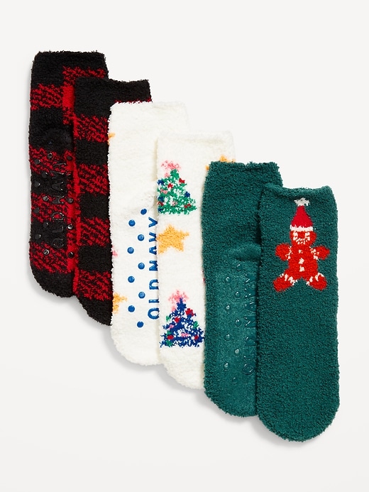 View large product image 1 of 1. Gender-Neutral Cozy Socks 3-Pack for Kids