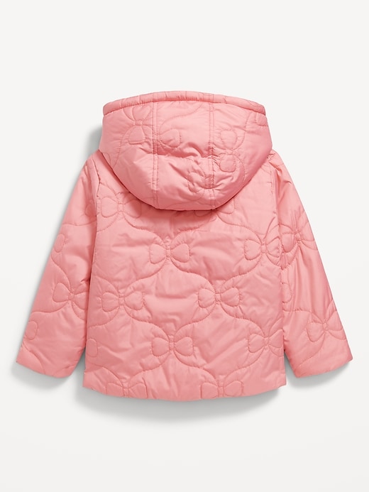 View large product image 2 of 2. Quilted Sherpa-Trim Jacket for Toddler Girls