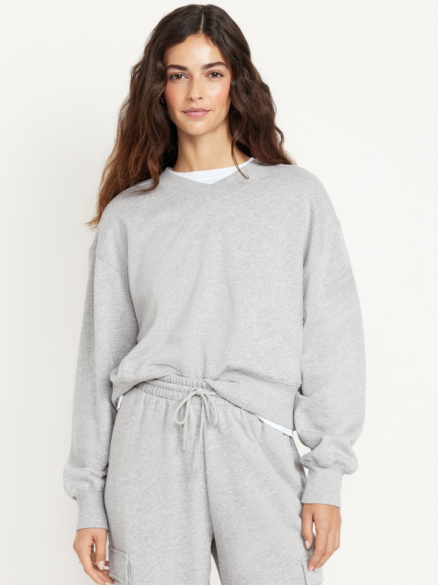 SoComfy Oversized V-Neck Sweatshirt