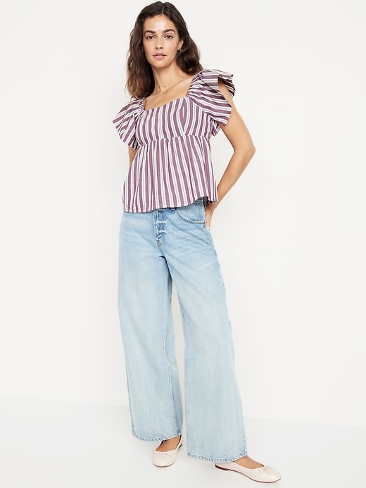 Image number 3 showing, Flutter-Sleeve Top