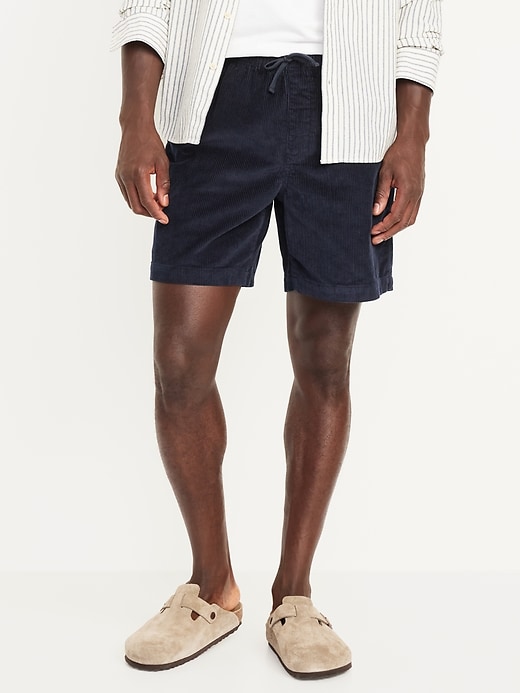 Image number 1 showing, Corduroy Jogger Shorts -- 7-inch inseam