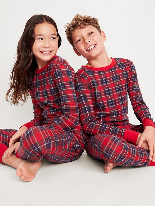 View large product image 1 of 4. Gender-Neutral Graphic Snug-Fit Pajama Set for Kids