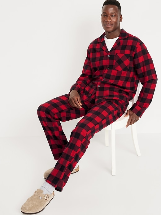 Image number 3 showing, Flannel Pajama Set for Men