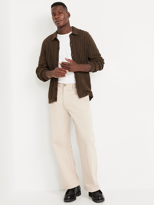 Image number 7 showing, Button-Down Cable-Knit Sweater