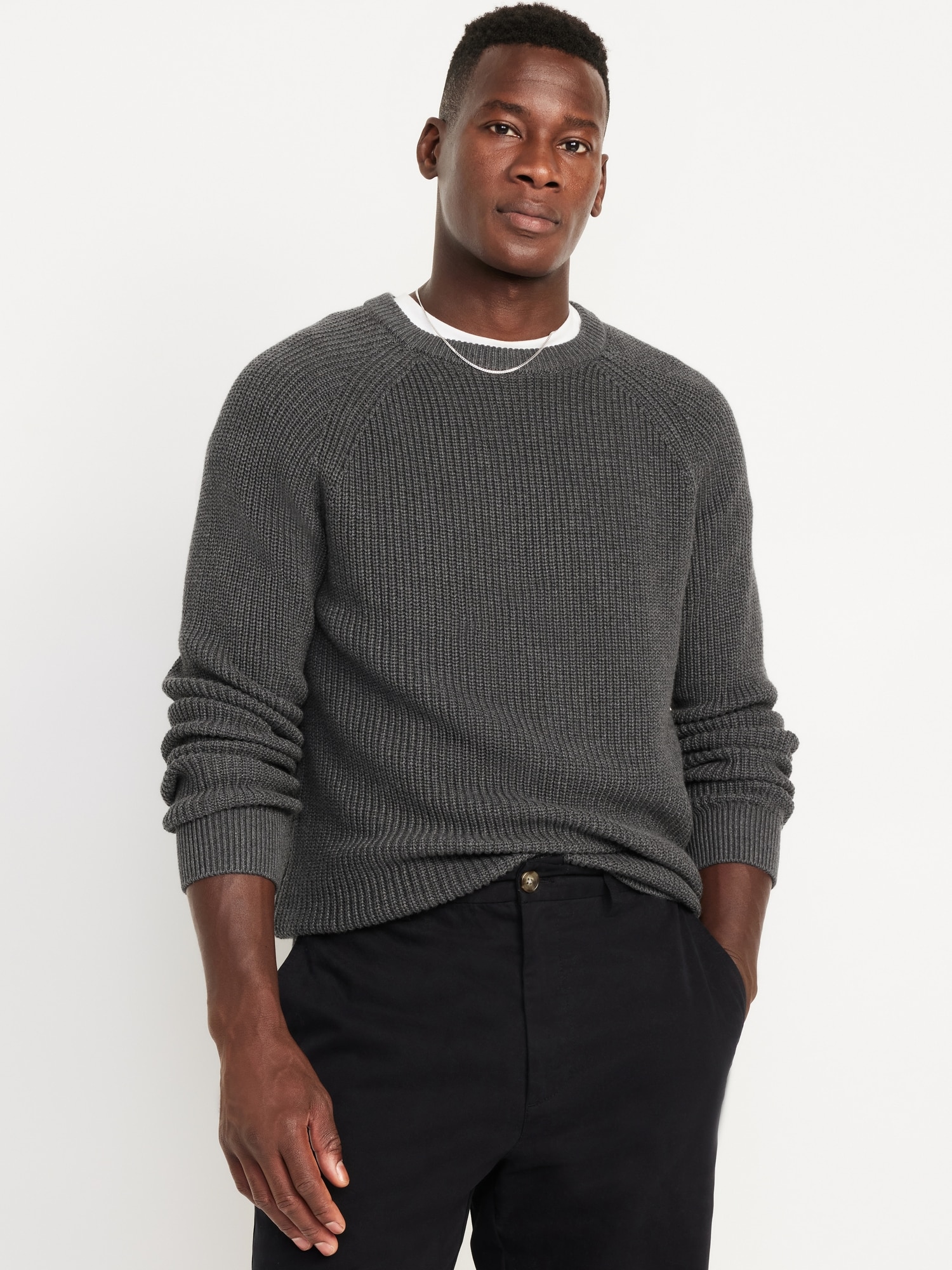 Shaker-Stitch Sweater