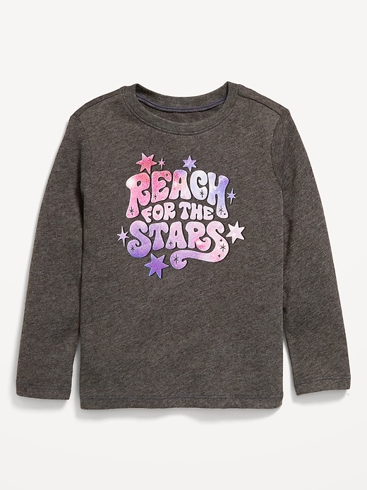 View large product image 1 of 1. Long-Sleeve Graphic T-Shirt for Toddler Girls