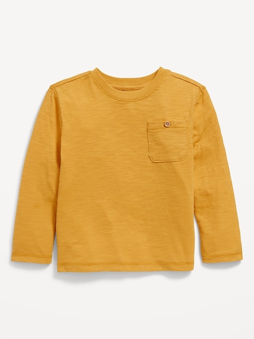 View large product image 1 of 1. Long-Sleeve Pocket T-Shirt for Toddler Boys