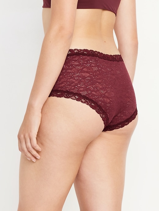 Image number 6 showing, Low-Rise Lace Hipster Underwear