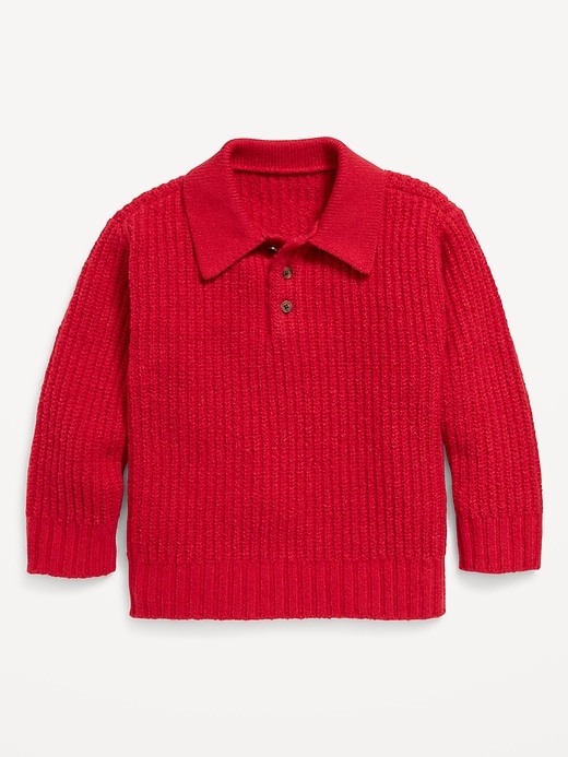 View large product image 1 of 2. SoSoft Long-Sleeve Collared Sweater for Toddler Boys